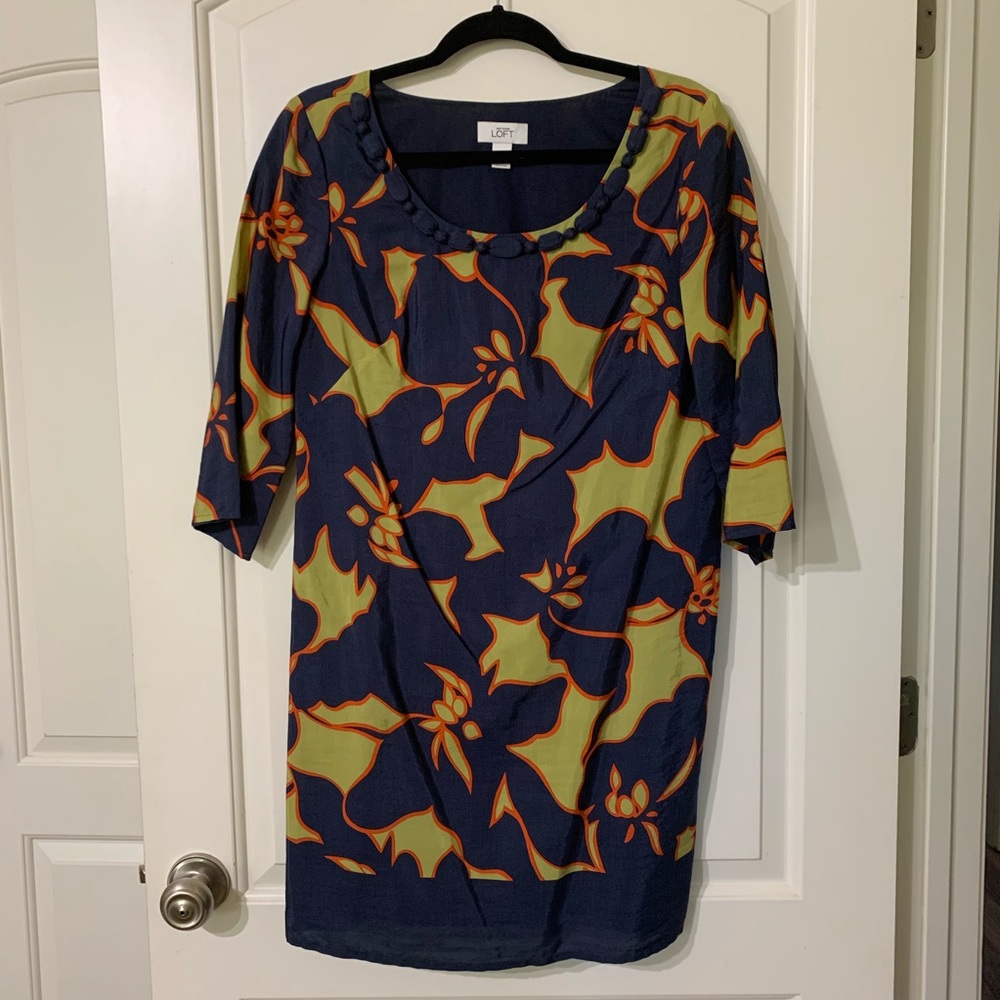 Ann Taylor Loft Graphic Shift Dress